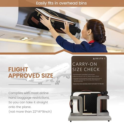 LOVEVOOK Carry On Luggage 22x14x9 Airline Approved,20 Inch Carry-on Suitcase for Women,Softside Suitcases with Wheels,Rolling Checked Luggage with TSA Lock,Lightweight Travel - color: Black/White/Brown, size: 20 inch-carry-on-1pc