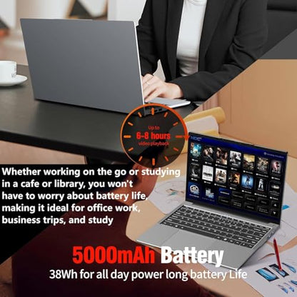 KUMNOSAL 2026 Laptop,15.3 Inch Laptop with i5-8210Y(Up to 3.6GHz), 24GB RAM 512GB SSD,FHD IPS 1200p,180°Open Portable Laptop, WiFi 5, UHD Graphics, Win 11 Pro Laptops for Business Light Gaming