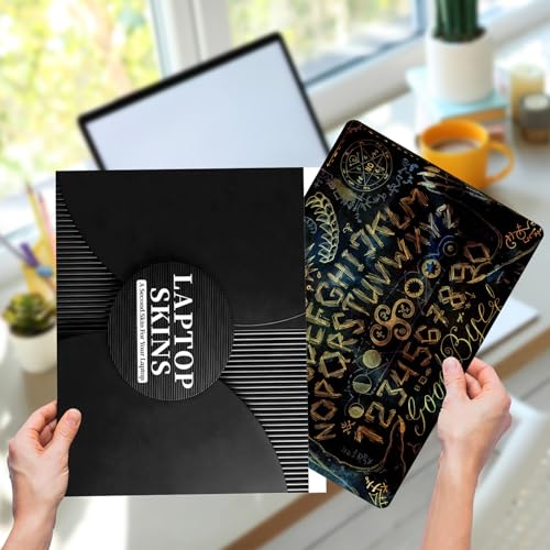 Laptop Skin Sticker for 12.1”-15.6“ Laptops (Fits 13”, 13.3”, 14”, 15”, 15.4”) | Protective Universal Reusable Vinyl Art Decal Cover | Waterproof & Scratch-Resistant-Spirit Ouija Board - color: Spirit Ouija Board