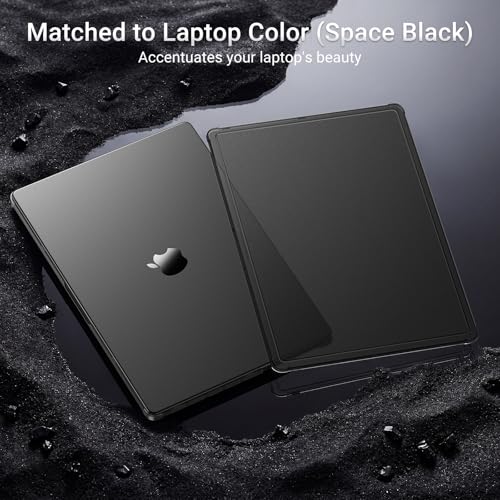 MOSISO Compatible with MacBook Pro 14 inch Case M5 M4 M3 M2 M1 2026-2021 | 4 in 1 Kit Matte Reinforced Corners Hard Shell, A3427 A3426 A3434 A3112 A3185 A3401 A2918 A2992 A2779 A2442, Space Black