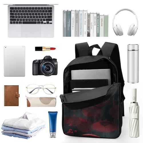 Laptop Backpack Lightweight Computer Bag Casual Daypack Red Style Umbrella Travel Backpacks for Women Men
