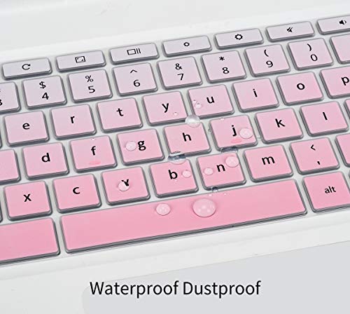 CaseBuy Keyboard Cover for ASUS Chromebook Flip C433 C433TA C434 2 in 1 14" Laptop, ASUS Chromebook C302CA/C403/C423NA/C425TA/C434TA-DH342T DSM4T DS384T C523NA - Ombre Pink