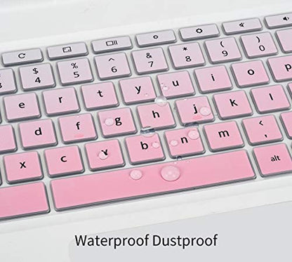 CaseBuy Keyboard Cover for ASUS Chromebook Flip C433 C433TA C434 2 in 1 14" Laptop, ASUS Chromebook C302CA/C403/C423NA/C425TA/C434TA-DH342T DSM4T DS384T C523NA - Ombre Pink