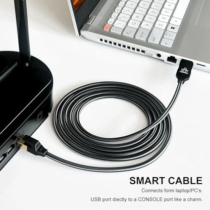 USB to Ethernet Cable 3Ft,USB 3.0 Male to RJ45 Serial Adapter Directly Connected, Compatible with Laptop, PC, MacBook, Switch, Windows, macOS, Linux(3Ft/1M) - size: 3Ft
