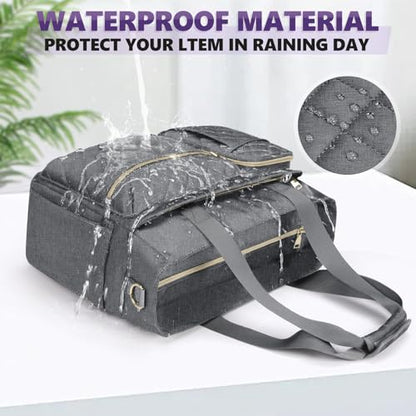 SDYSM Teacher Tote Bag 15.6 inch Laptop Bag Work Bags for Women Nurse Tote Professional Computer Messenger Shoulder Bags Laptop Briefcase for Office, College, Nursing, Grey - color: Grey