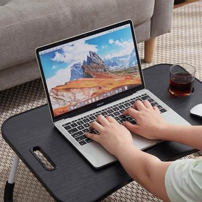 Laptop Bed Tray Table, Adjustable Laptop Stand, Portable Lap Desks with Foldable Legs, Reading Desk for Sofa Couch Floor - Large - size: Standard Large