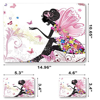 ARTSO 15.6 inch Laptop Notebook Skin Sticker Universal Soft Art Cover Decal Fits 12 13 13.3 14 15 15.4 15.6 inch Laptop Protector,Easy to Apply, Reusable, Pink Butterfly Girl - color: Pink Butterfly Girl