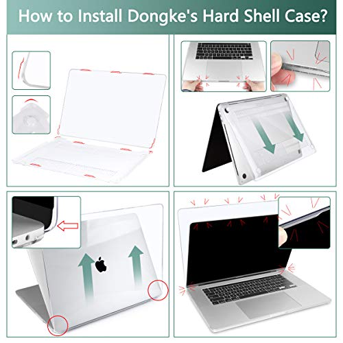 for MacBook Pro 13 inch Case 2023 2022 2021 2020 Release Model: A2338 M2/M1 A2289 A2251 with Touch Bar & Touch ID, Logo See Through Plastic Hard Shell Case & Keyboard Cover, Crystal Clear - color: Crystal Transparent