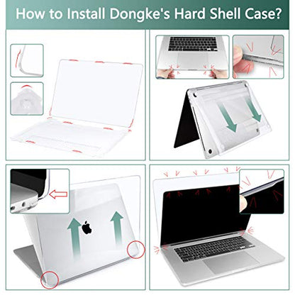 for MacBook Pro 13 inch Case 2023 2022 2021 2020 Release Model: A2338 M2/M1 A2289 A2251 with Touch Bar & Touch ID, Logo See Through Plastic Hard Shell Case & Keyboard Cover, Crystal Clear - color: Crystal Transparent