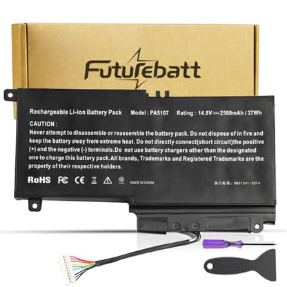 Futurebatt PA5107U-1BRS Laptop Battery Replacement for Toshiba Satellite L45 L45D L50 L55 L55D L55t P50 P55 S55 Series L55-A5284 P55t-A5116 P55-A5200 P55-A5312 S55-A5167 S55-A5275 S55-A5279 S55-A5294 - size: PA5107 7.3 4.9 1.8 in
