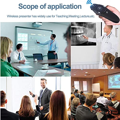 2.4 GHz USB Presentation Clicker, Wireless Presenter Remote,PPT Flip Pen Pointer Controller Presentation for Meeting Teaching Speech