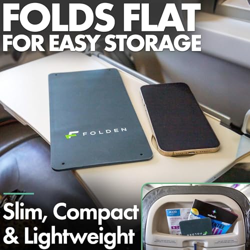 Airplane Phone Holder - Foldable Phone Stand for Plane Travel | Strong grippy silicone, 9 x 4.3 in.Tabletop Mount Desk, Plane Tray Seat back, Treadmill, Fits iPhone Cell Phone - color: Silicone, size: Large