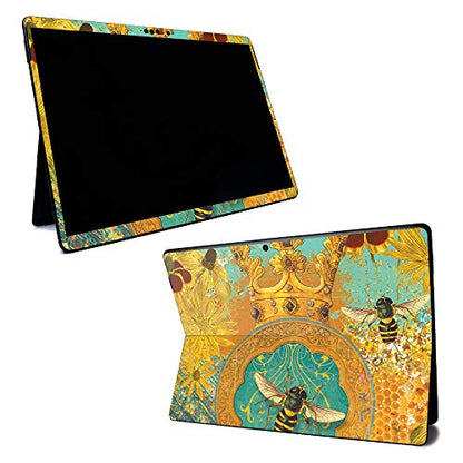 MightySkins Skin for Microsoft Surface Pro X - Bee Queen | Protective, Durable, and Unique Vinyl Decal Wrap Cover | Easy to Apply, Remove, and Change Styles | Made In The USA - color: Bee Queen