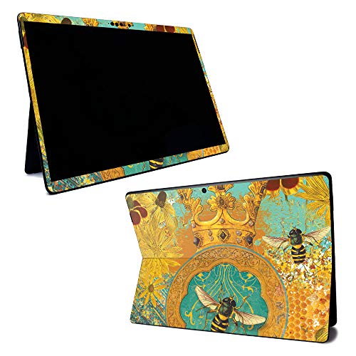 MightySkins Skin for Microsoft Surface Pro X - Bee Queen | Protective, Durable, and Unique Vinyl Decal Wrap Cover | Easy to Apply, Remove, and Change Styles | Made In The USA - color: Bee Queen