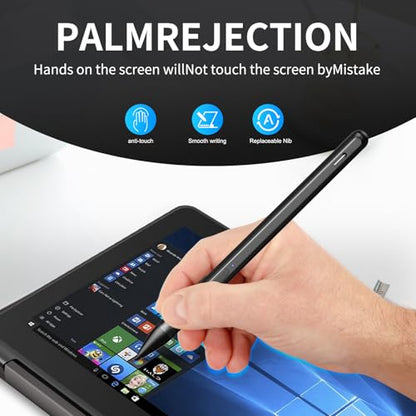 Stylus Pen for ASUS Transformer/Mini/ASUS Zenbook Flip/Pro/ASUS Vivobook Flip/Pro/Duo/ASUS Notebook, Rechargeable MPP 2.0 Tilt Active Pen with 4096 Pressure Sensitivity, Tpye-c Charge, Black - color: Black