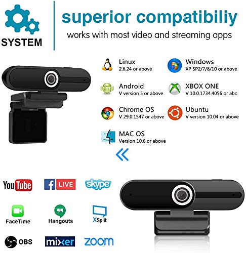 4K Webcam, HD Webcam 8MP- Laptop PC Desktop Computer Web Camera with Microphone, USB Webcams for Video Calling Recording Streaming Video Conference, Webcam with Mini Tripod,Privacy Shutter. | Computer Webcams for Switch 2 Video Calling Recording Streaming