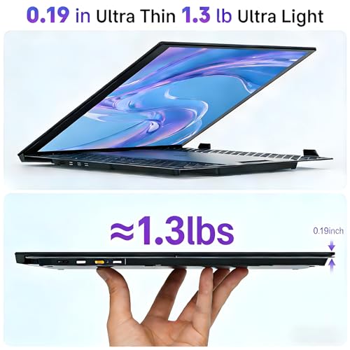 14" Laptop Screen Extender, 0.19" Ultra-Thin Laptop Monitor, Stable Damping Stand with 90° Rotation, 180° Rotation Dual Screen, Extra Compatible with Windows/Mac/Android/Switch/PS Fits 13"-17" Laptops - size: 14.1" Screen Extender