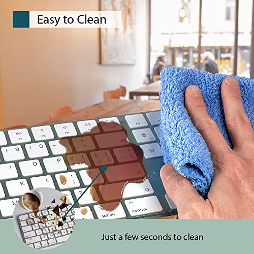 KeyboardMask Matte Finish Keyboard Cover Compatible with 2021 iMac Apple Wireless Magic Keyboard with Numeric, 0.12mm Ultra Thin Fully Covered Flat Style Wipeable Anti-Dust Protector