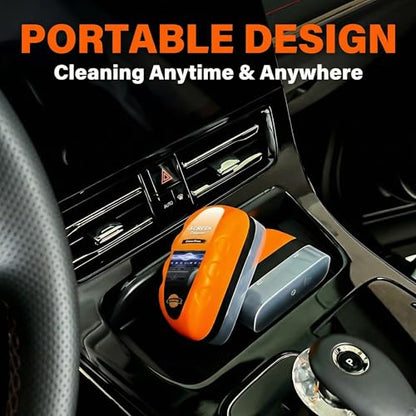 Car Screen Cleaner with Built-in Sponge | Effortlessly Removes Fingerprints, Dust and Make-up Stains | Anti Static Formula Safely Works on TV, Laptop, Computer Monitor, Phone, Dashboard & Console