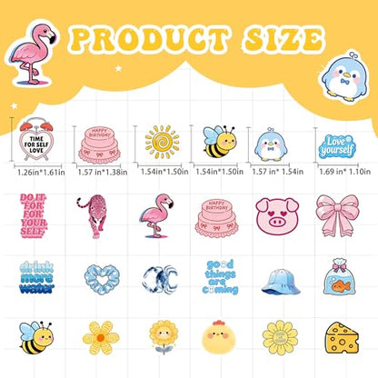 60 Pcs Glow in The Dark Funny Kids Stickers for Water Bottle | Luminous Preppy Aesthetic Waterproof Vinyl Laptop Decals, Luggage Scrapbook Skateboard Phone Case DIY Decoer - color: Luminescent-493kscp
