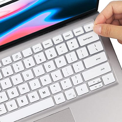 Keyboard Cover for Dell Inspiron 14 5410 5415 5418 5420 5425 5430 7415 7420 7425 7430 7435, Dell Inspiron 16 5620 5625 5630 7620 7630 16 inch, Inspiron 13 5310, Latitude 3320 3420 Keyboard Skin -White - color: White