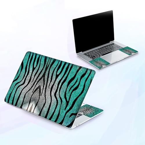 12.1 13 13.3 14 15.4 15.6 Inch Laptop Skin Decal, Laptop Skins Stickers Decals for Notebook PC, Universal Reusable Vinyl Laptop Cover Sticker, Waterproof Art Protector I Green Zebra Pattern - color: Green Zebra Pattern