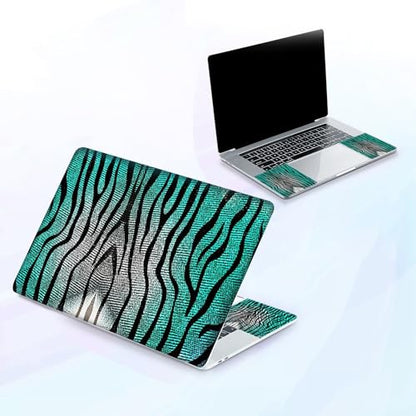 12.1 13 13.3 14 15.4 15.6 Inch Laptop Skin Decal, Laptop Skins Stickers Decals for Notebook PC, Universal Reusable Vinyl Laptop Cover Sticker, Waterproof Art Protector I Green Zebra Pattern - color: Green Zebra Pattern