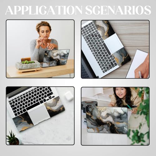 SUPERDANT Laptop Skin Sticker Marble Laptop Decals Personalized Universal Notebook Computer Wrap Vinyl Skin Stickers Cover Art Decal Removable 12-15.6 Inch Waterproof Scratch-Resistant Gifts