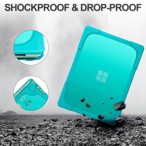 Batianda Durable Stand Case for Microsoft Surface Laptop 13.8 Inch, Blue | Ergonomic Foldable Stand, Heavy Duty Matte Hard Shell, Fits 2024-2026 Surface Laptop 7/8th Edition for Business 13.8 Inch - color: Blue