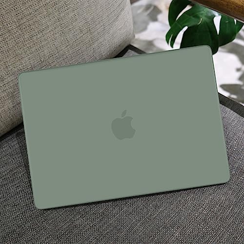 MEEgoodo for M5 MacBook Pro 16 inch Case 2026 2024 2023 2021 (Fit Model A3429/A3428/A3403/A3186/A2991/A2780/A2485) M5 M4 M3 M2 M1 Pro/Max, Laptop Case with Keyboard & Webcam Cover,Matte Midnight Green - color: Matte Midnight Green