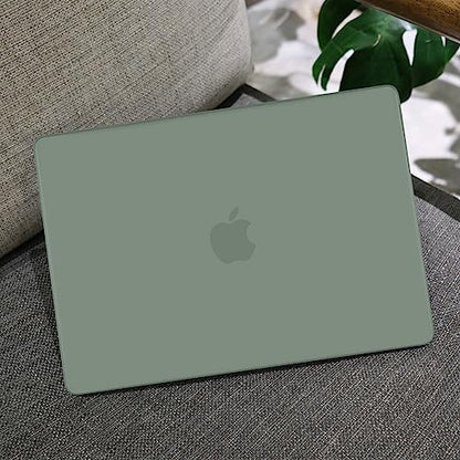 MEEgoodo for M5 MacBook Pro 16 inch Case 2026 2024 2023 2021 (Fit Model A3429/A3428/A3403/A3186/A2991/A2780/A2485) M5 M4 M3 M2 M1 Pro/Max, Laptop Case with Keyboard & Webcam Cover,Matte Midnight Green - color: Matte Midnight Green