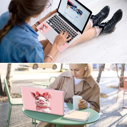 Universal Laptop Skin for 13-16 Inch Laptops,Vinyl Protective Sticker Decal,Easy DIY Trim-to-Fit for HP/Dell/MacBook,Bubble-Free & Removable,Cute Pink Pig - color: Cute Pink Pig