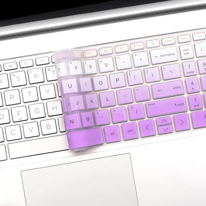 Keyboard Cover for 15.6 17.3 HP Laptop 17-cn 17-cp 15-fc 15-fd 15-eg 15-eh 15-er Series 15-fd0083wm 15t-fd000 15-fc0013od 15-fc0081nr 15-fc0093dx 15t-eg300 115z-eh000 17t-cn300/cn400 17-cp2099nr - color: GradientPurple
