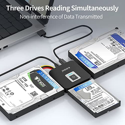 GODO SATA/IDE to USB 3.0 Adapter,IDE Hard Drive Adapter Kit, Cable Converter for 2.5/3.5 inch and SATA HDD/SSD,5.25 CD-ROM/DVD-ROM,Include 12V/2A Power