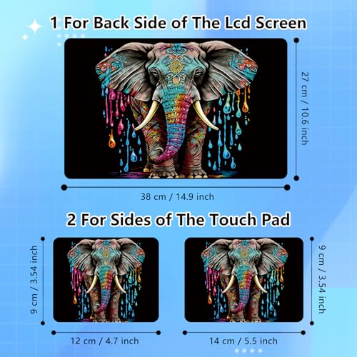 Universal Laptop Skin Sticker Decal for 11.6”12" 13" 13.3" 14" 15" 15.4" 15.6" Reusable Waterproof Scratch-Scratch Resistant Protective Vinyl Laptop Notebook Skin Stickers - Elephant - color: Elephant