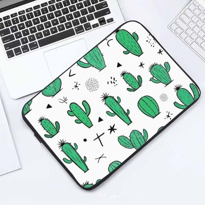Laptop Sleeve Bag 15.4 15.6 Inch,Cute Cactus Cacti Bohemian Style Green Desert Plant Protective Polyester Computer Cases Laptop Cover Briefcase Bag Tablet Travel Cover - color: LPS-002