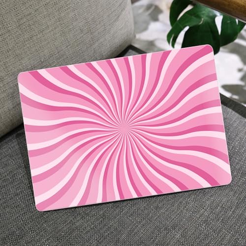 MEEgoodo for M5/M4/M3/M2 MacBook Air 15 inch Case 2026 2025 2024 2023, Case Fit Model (A3448/A3241/A3114/A2941) for MacBook Air 15.3 inch, Pink & White Swirl - color: Pink & White Swirl