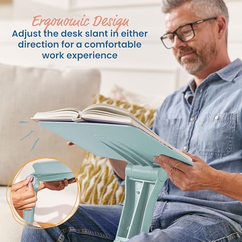 ECR4Kids The Surf Folding Portable Lap Desk, Flexible Seating, Sage - color: Sage