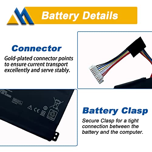 B31N1912 C31N1912 Laptop Battery Replacement for ASUS VivoBook asus 14 E410M E410MA L410M L410MA E410KA F414MA E510MA E510KA L510MA R522MA L410MA L410MA-BV058TS L510ma-wb04 E510KA-EJ033TS 11.55V 42Wh - size: 7.49*3.86*0.22 inch B31N1912