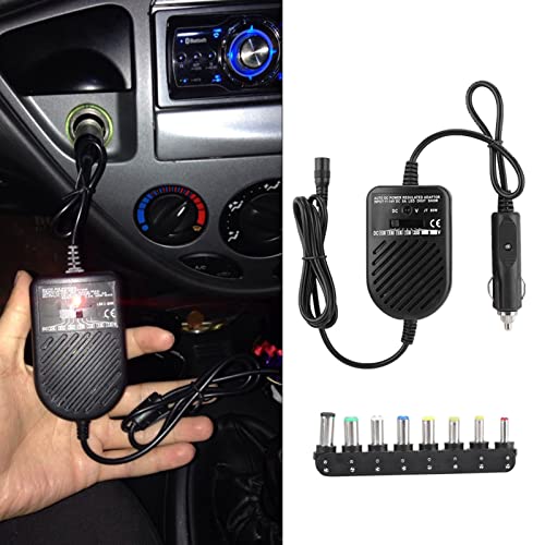 Ejoyous Car Laptop Charger Adapter 15V-24V, 80W Power Adapter Notebook Charger Power Supply Set with 8 Plug Heads, for Laptop Notebook Computers