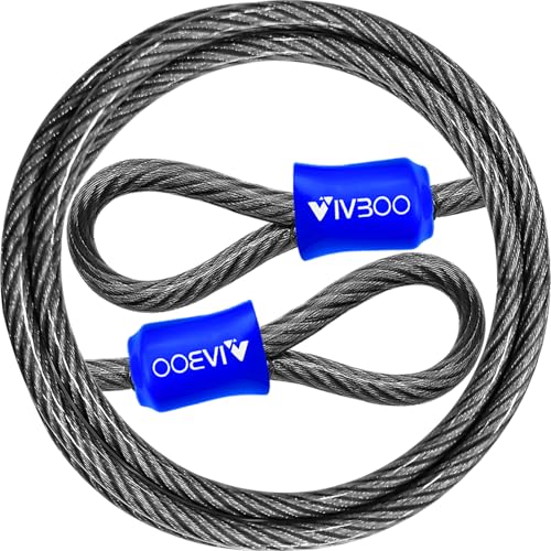 1/2Inch Heavy-Duty Security Cable Lock with Loops 4FT/6FT/8FT/10FT Bike Lock Cable Steel Cable Chain Locks for Outside - size: 4FT