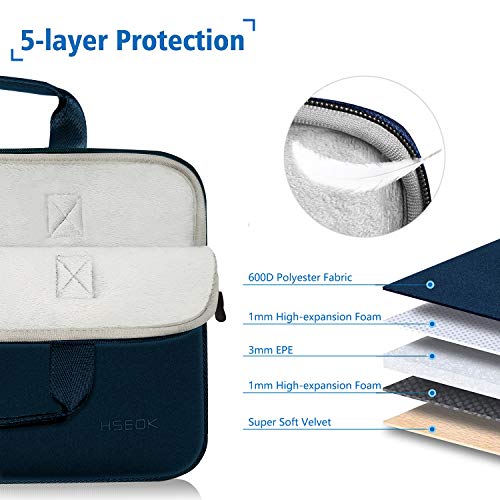 Hseok Laptop Sleeve 13.3-14 inch Case with Small Pouch, Neoprene Computer Bag Compatible with MacBook Neo/Pro 14 M5/M4/M3/M2/M1, Mac Air/Pro 13.3, XPS 14 and Most 13-14 inch Notebooks,D02B01 - color: D02b01, size: 13"-14"