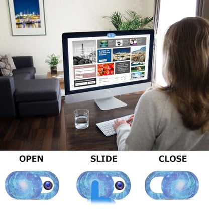 NUOBESTY 3pcs Ultra-Thin Webcam Cover Privacy Protector for Laptops Tablets and Desktops Easy to Use Secure Camera Lens Cover for Personal Privacy Protection