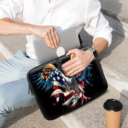 14 15 15.4 15.6 inch Laptop Handle Bag Computer Bag, Pouch Holder Notebook Sleeve Cover Soft Case Compatible for Dell,Lenovo,Toshiba HP, Asus Notebook-Handsome Eagle - color: Handsome Eagle
