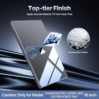 Soonjet for MacBook Pro 16 Inch Case, M5-M1, 2026–2021, Crystal Clear | 100% Crystal Clear, Preserves Every MacBook Color, Snap-On Fit, Slim Hard Shell, Seamless Fit - color: Crystal Clear