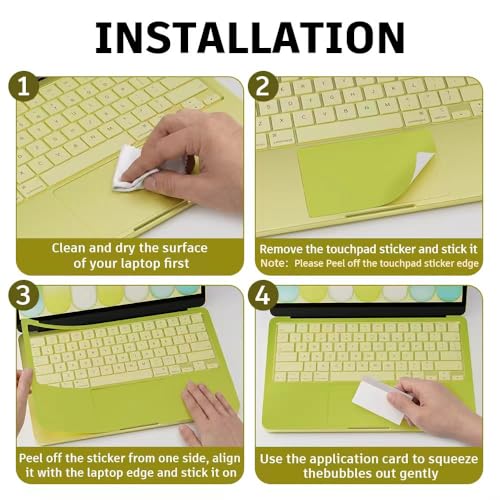 Palm Rest Cover Palm Rest Cover for MacBook Neo | Scratch-Resistant Laptop Skin with PVC Light-Weight Trackpad Protector Skin, Removable (Yellowgreen) - color: Yellowgreen