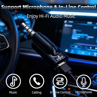 Poyiccot USB C to 3.5mm AUX Adapter 1-Pack, USB Type C Female to 3.5mm Male Aux Adapter, HiFi Audio Headphone Jack Res16bit/48kHz DAC Stereo Plug for iPhone 15, MacBook, Car Headphone, Black - style: 1 Pack Male to Female Black