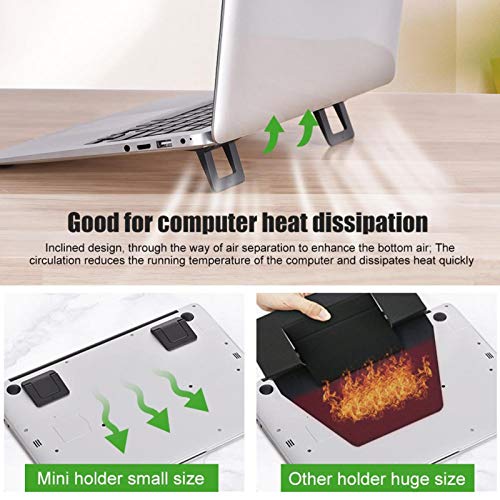 Mini Portable Laptop Stand, Invisible Notebook Holder, Adjustable Cooling Stand, Tablet Desk Holder, Support for Maxbook