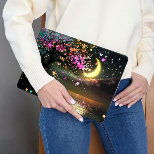 15.6 Inch Laptop Skin Sticker, Reusable Vinyl Cover Protector with 2 Wrist Pad Skins, Removable Waterproof Scratch-Resistant for 12-15.6 Inch Laptop Notebook,Beautiful Tree with Flowers - color: Beautiful Tree With Flowers