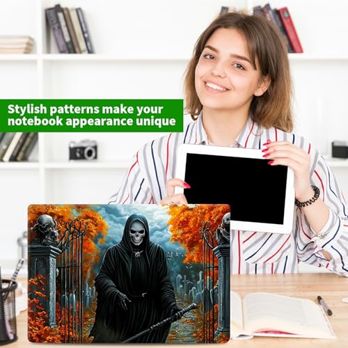 Laptop Skin Sticker Decal, Universal Protective Cover Fit 12 13 14 15.6 Inch Notebook, Reusable Water-Resistant Vinyl Decal w/ 2 Wrist Pads for Business Travel Office, Maple Skull - color: Maple Skull